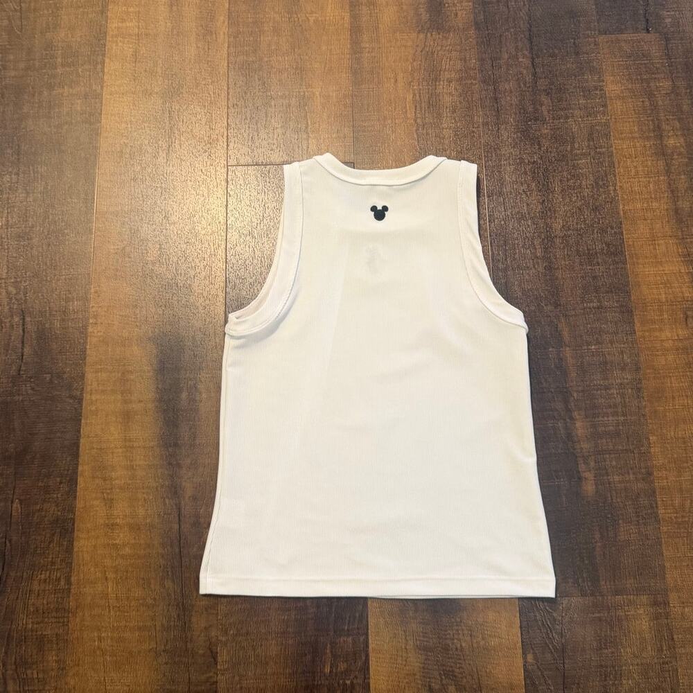 Disney x Albion Fit Mickey Ribbed Tank Top White Sleeveless Medium - Picture 5 of 8